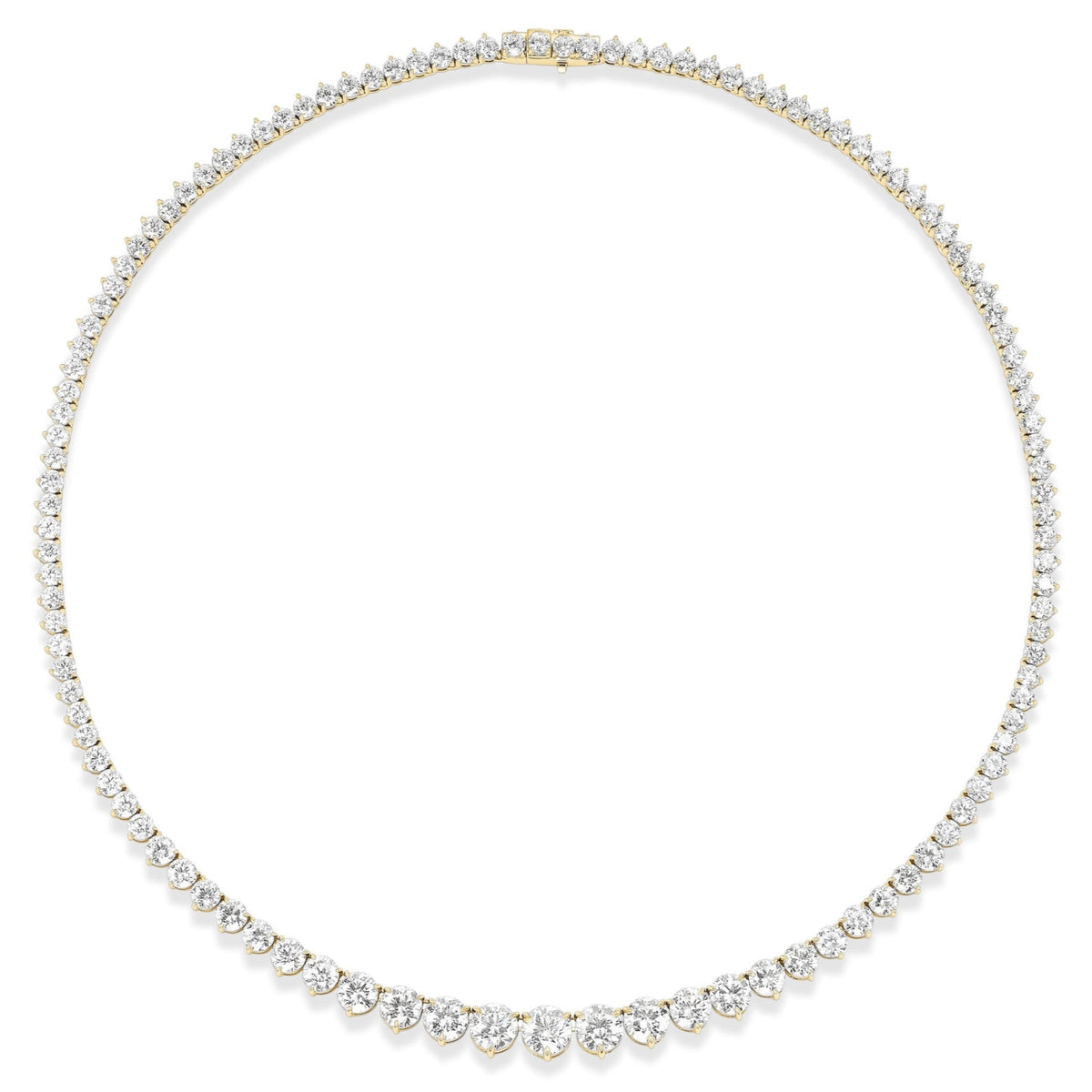 Medium Graduated Round Diamond Tennis Necklace