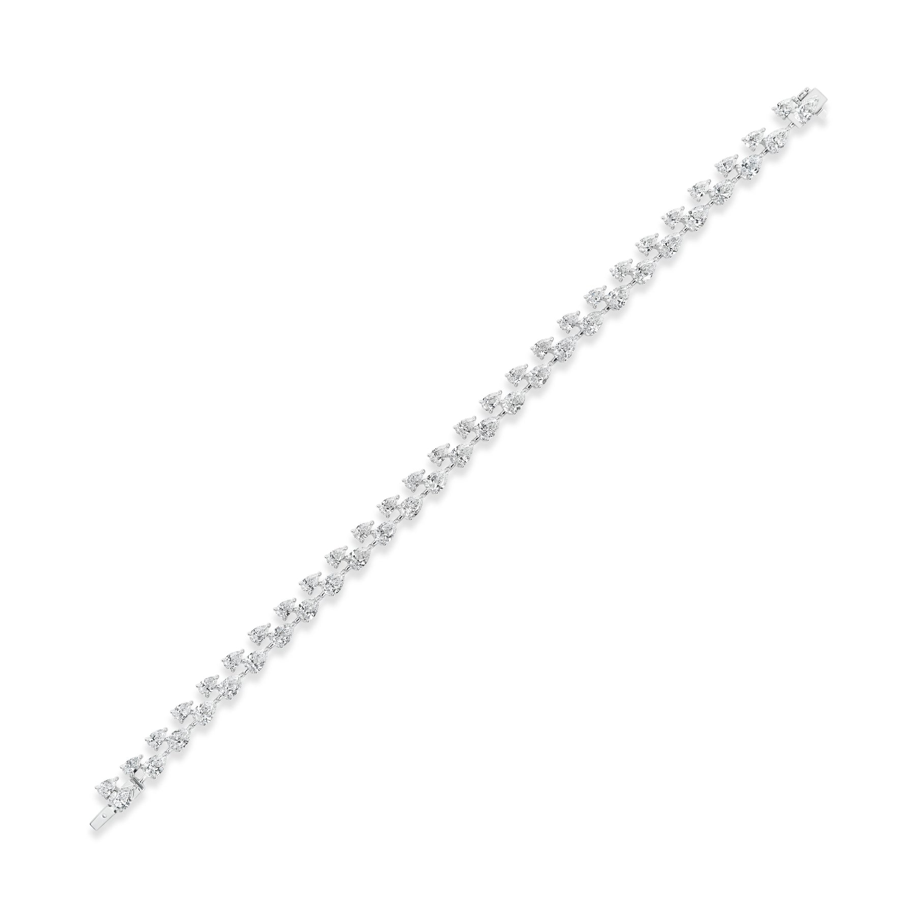Duo Marquise Diamond Tennis Bracelet in White Gold
