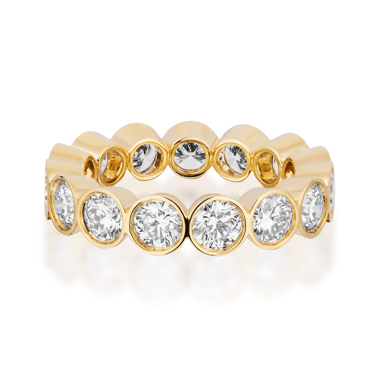 Round Diamond Bezel Set Eternity Band