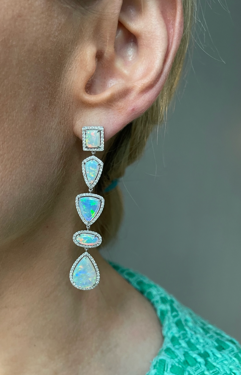 Opal Chandelier Earrings