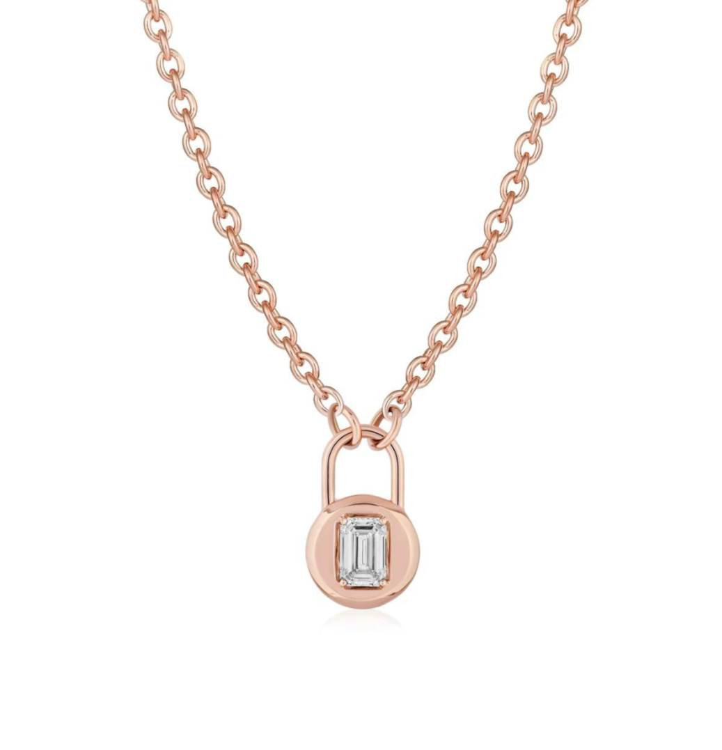 Lock outlet charm necklace