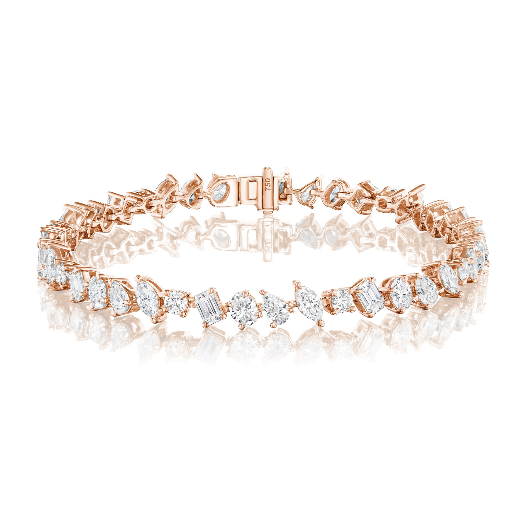 Mixed Shape Diamond Tennis Bracelet