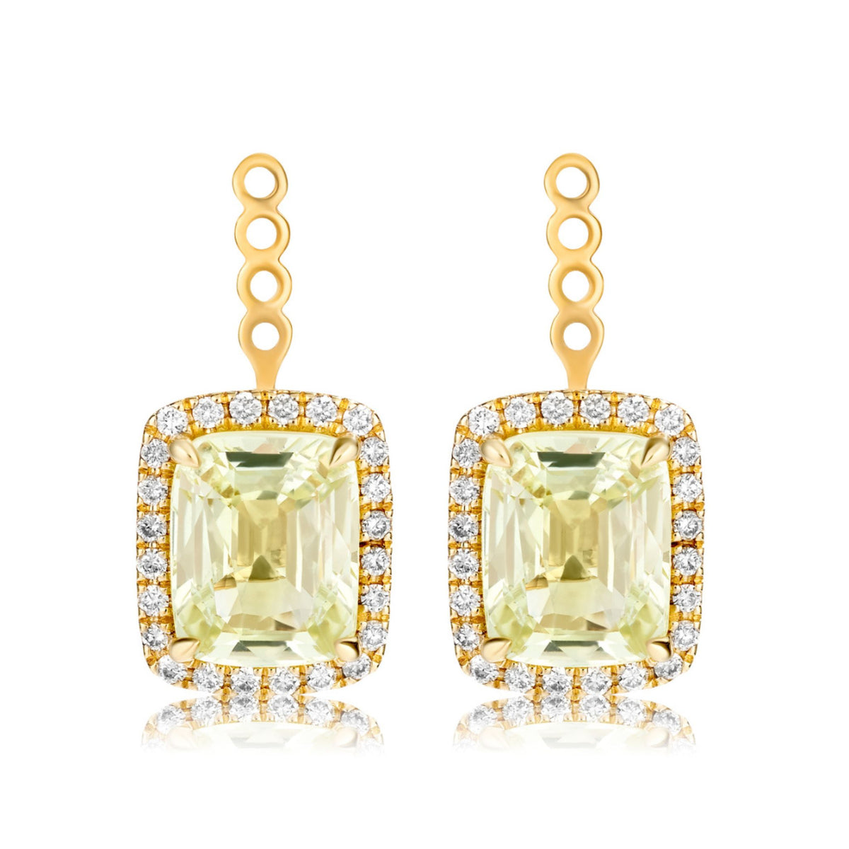 Chartreuse Sapphire Pavé Ear Jackets