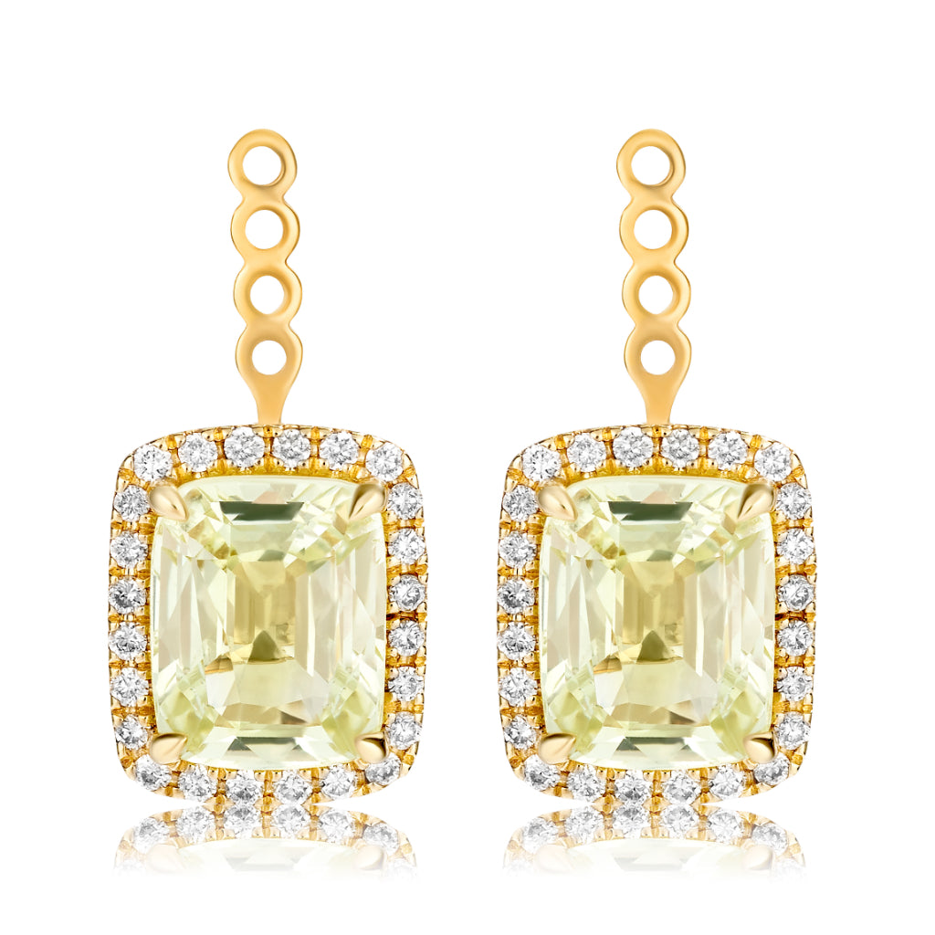 Chartreuse Sapphire Pavé Ear Jackets