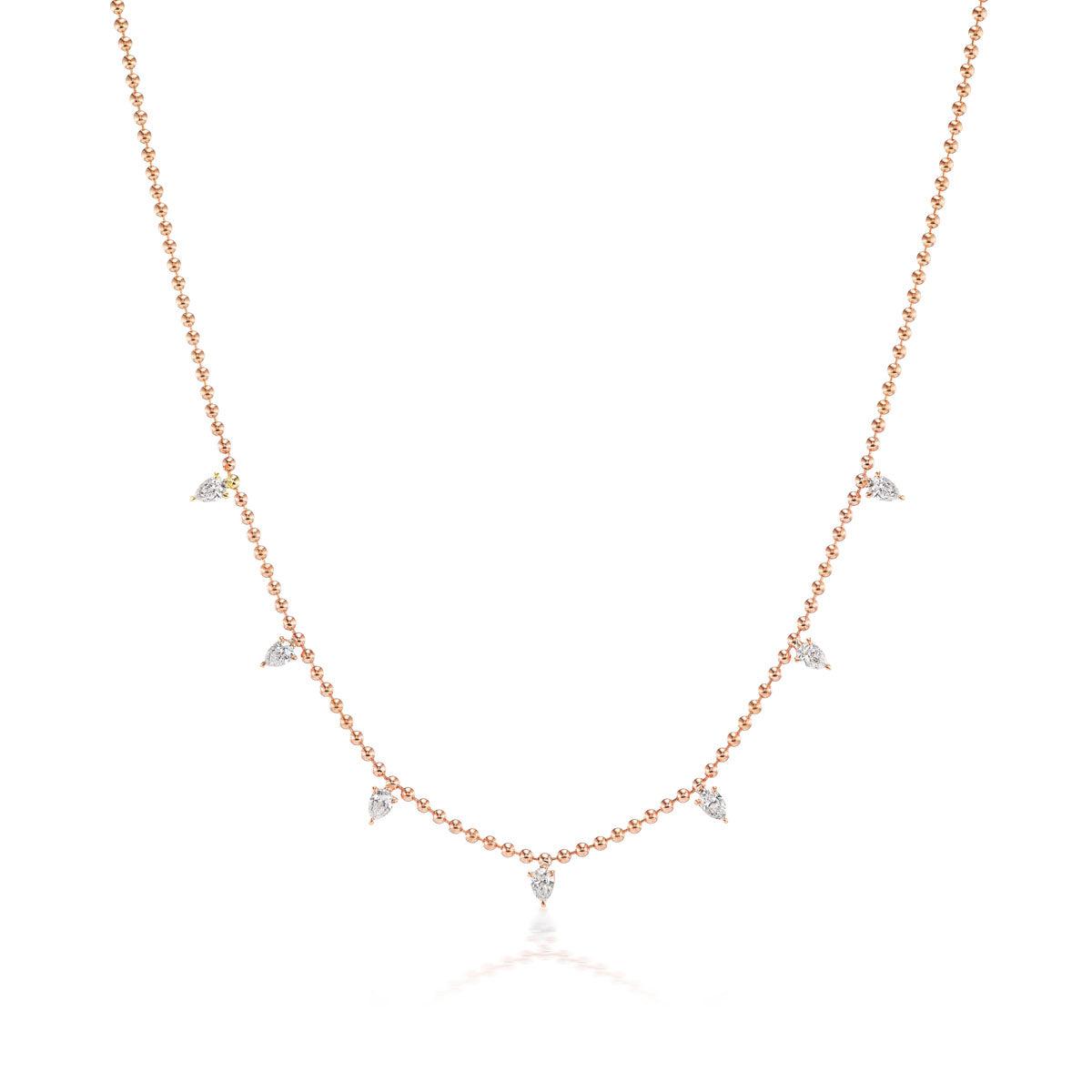 Pear Diamond Spike Necklace