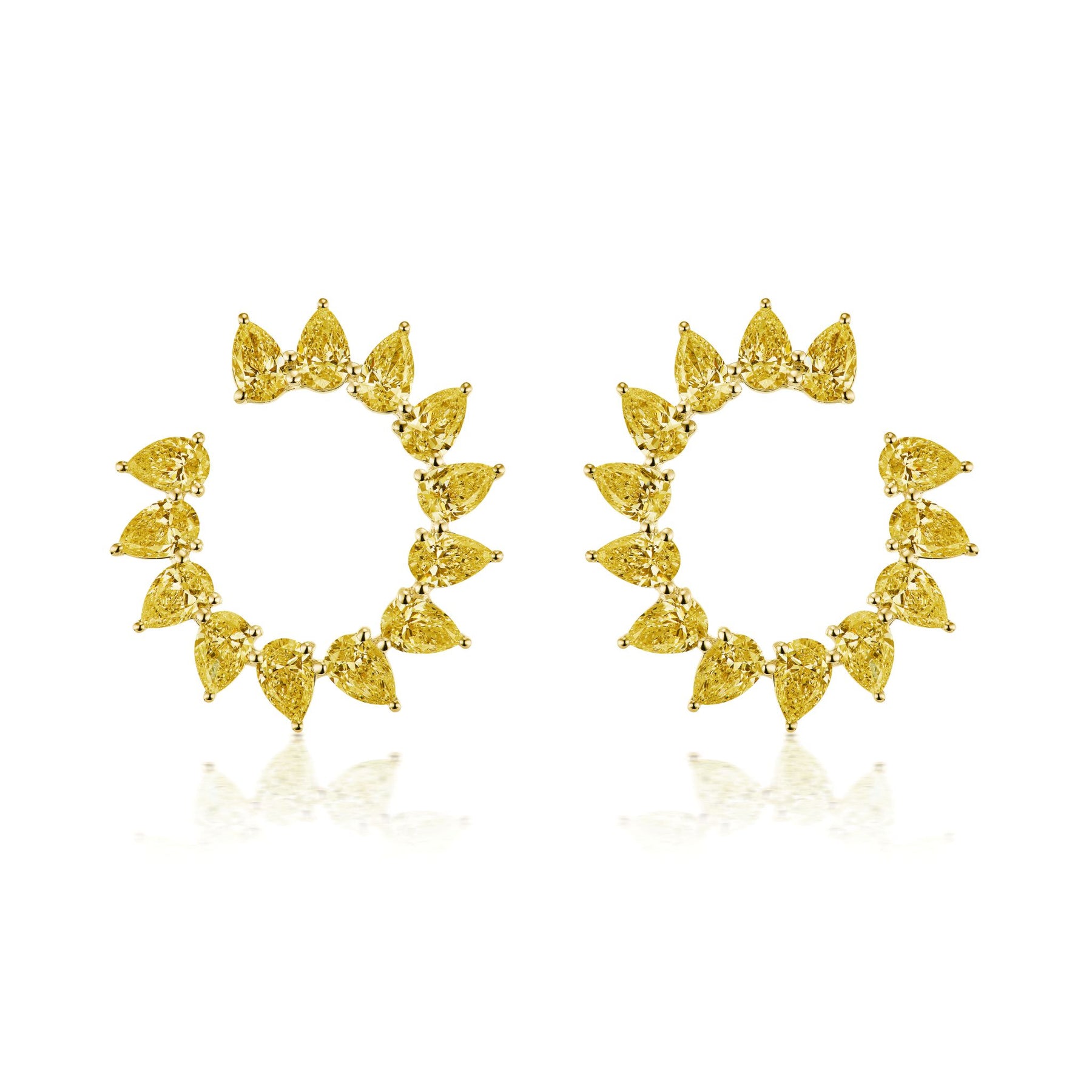 Yellow Diamond Sunshine Front-to-Back Hoops