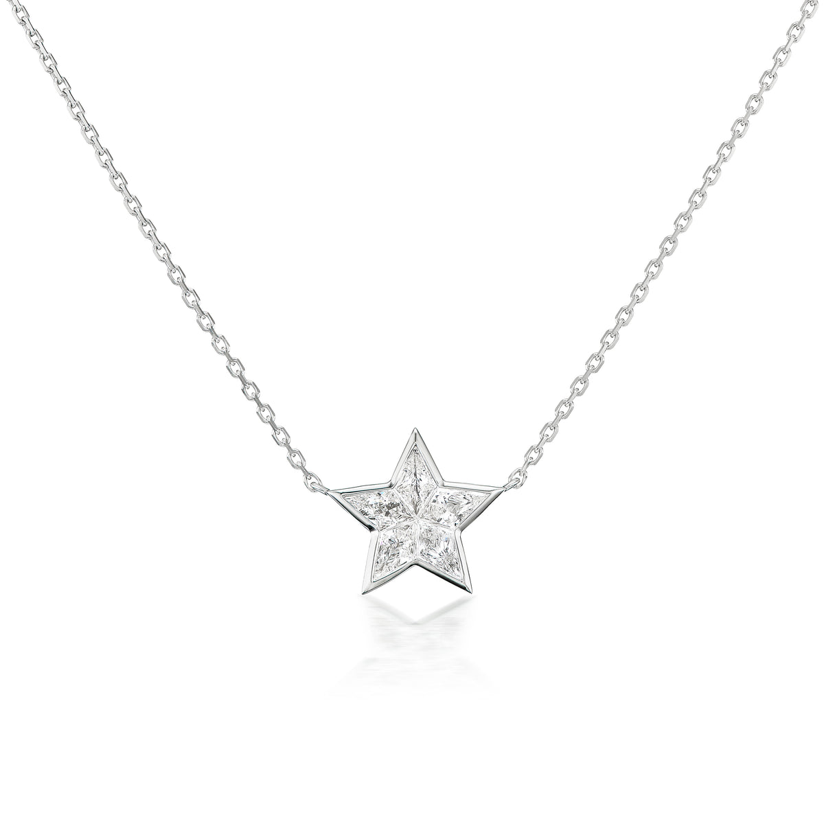 Bezel Set Diamond Star Pendant