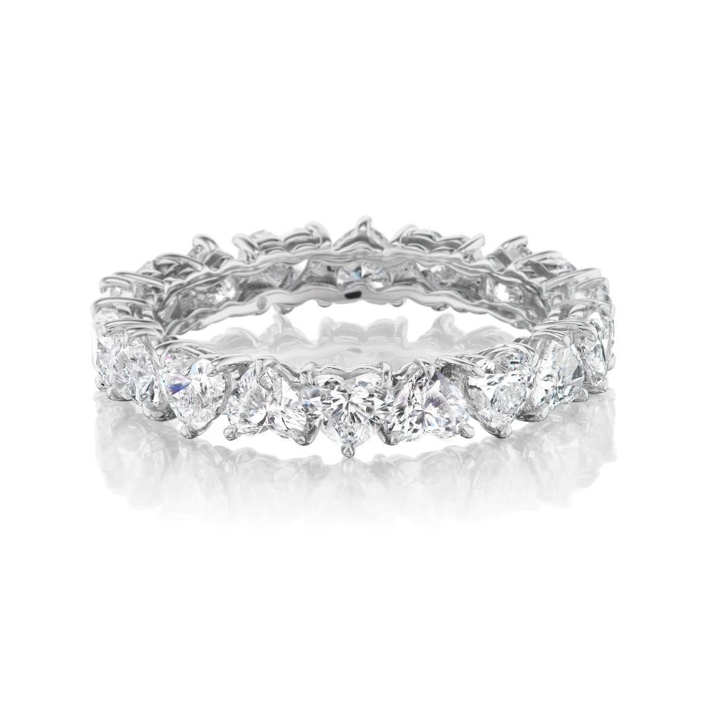Up and Down Heart Diamond Eternity Band