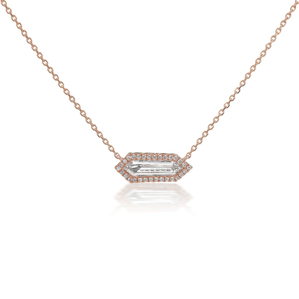 Hexagon Diamond Pavé Pendant