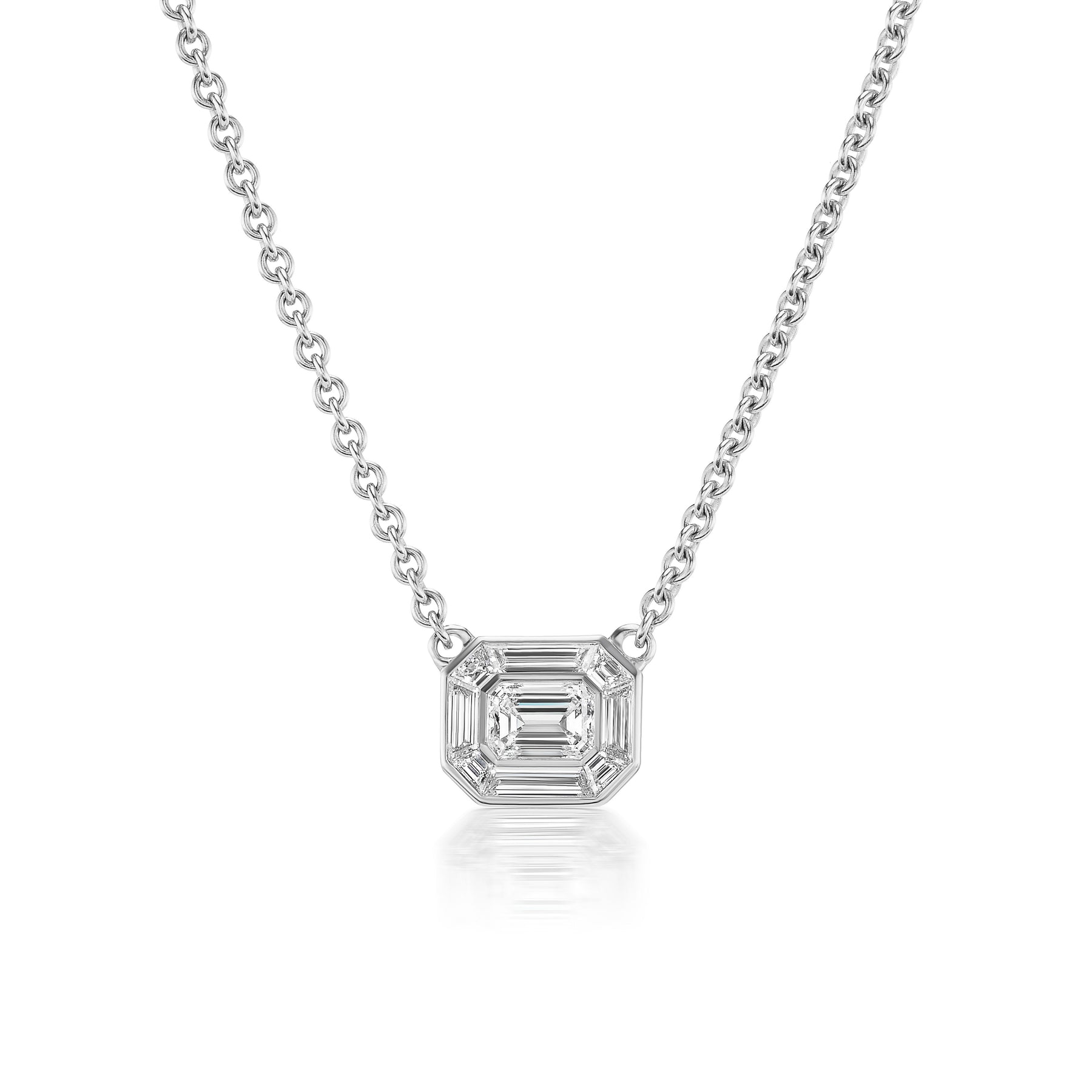 Emerald Cut Mosaic Pendant