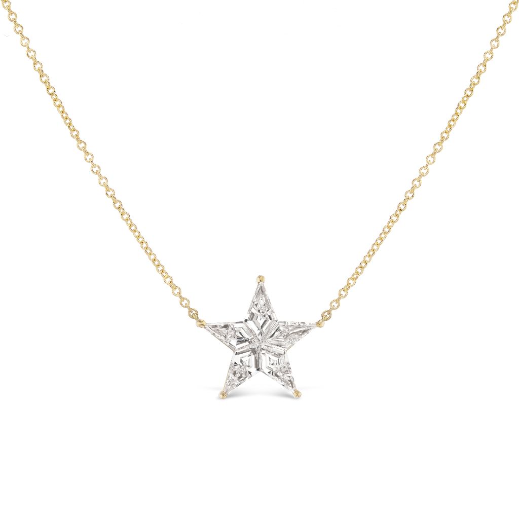Celestial Star Diamond Pendant in Yellow Gold
