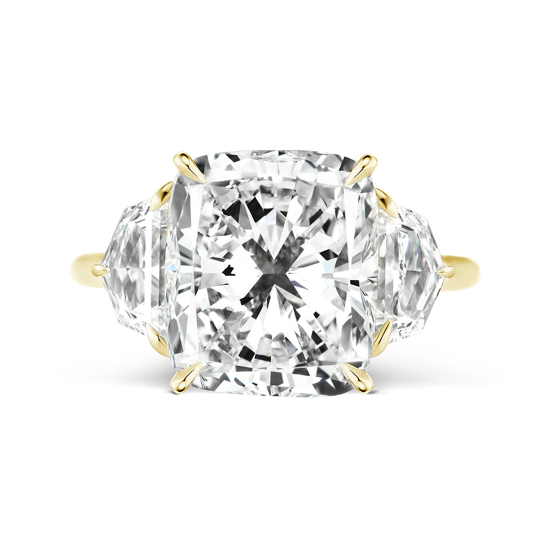 Cushion Cut with Epaulette Side Stones