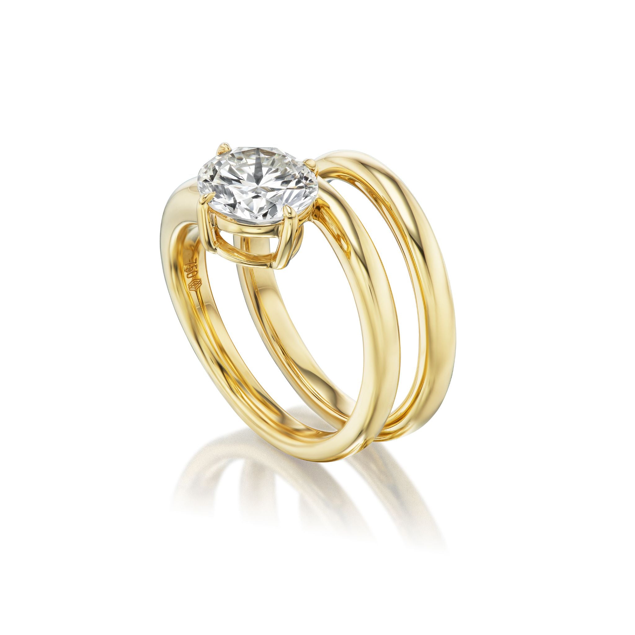 Pinky Wraparound Ring With Diamond