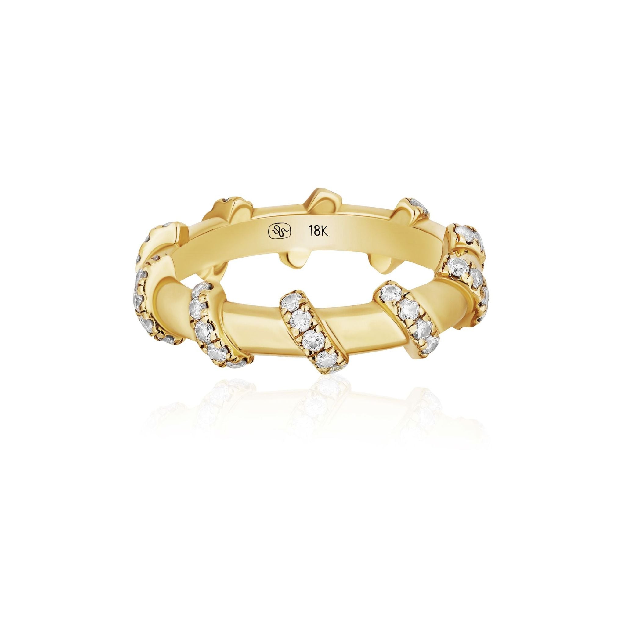 Spiral Pavé Diamond Band