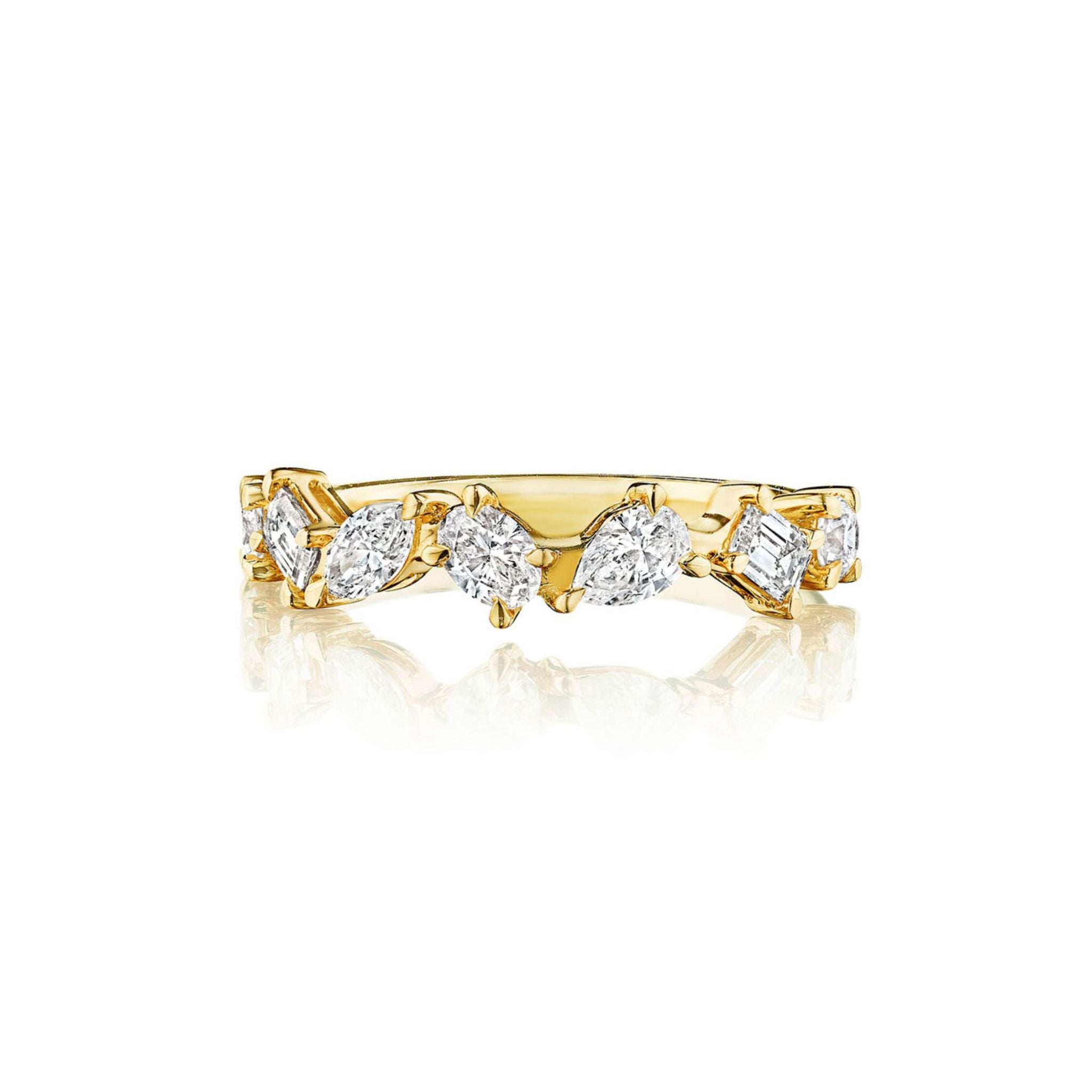 Mixed Shape Diamond Half Eternity Band