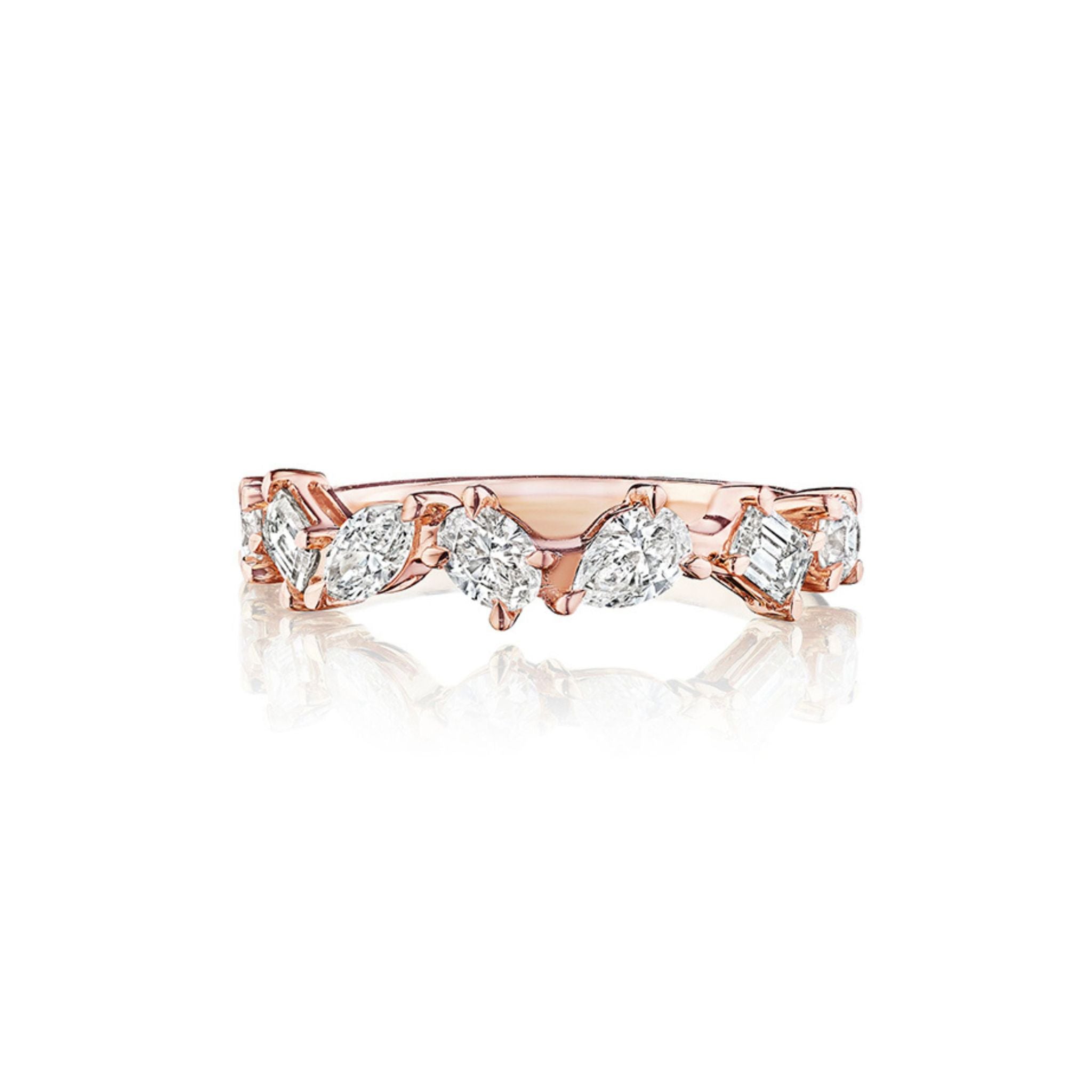 Mixed Shape Diamond Half Eternity Band