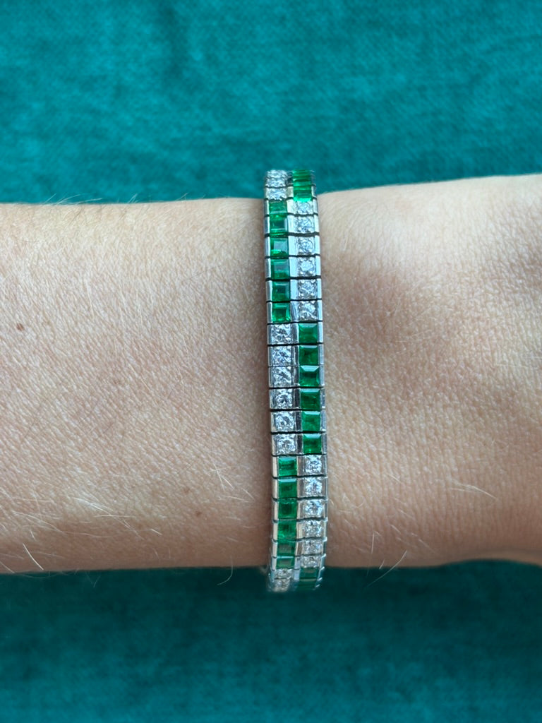 Emerald and Diamond Bracelet