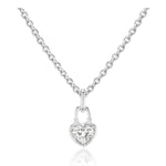 Introducing our Collet Set Locket Motif Diamond Pendant Necklace—a stunning silver chain necklace featuring a locket-inspired pendant accented with a central diamond, offering an elegant and timeless look.
