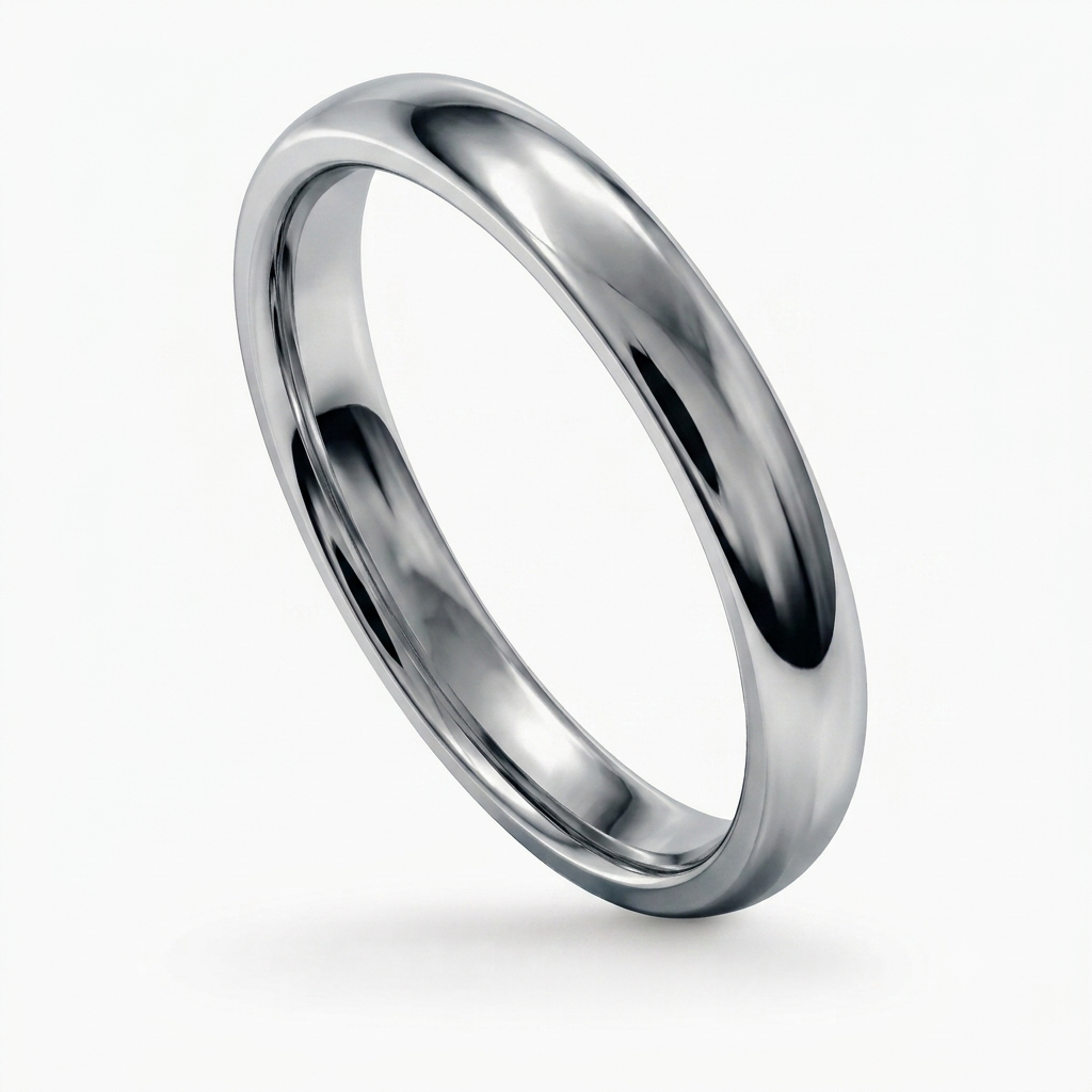 Full Round Wedding Band in Platinum