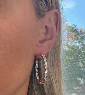 Mixed Shape Diamond Hoops