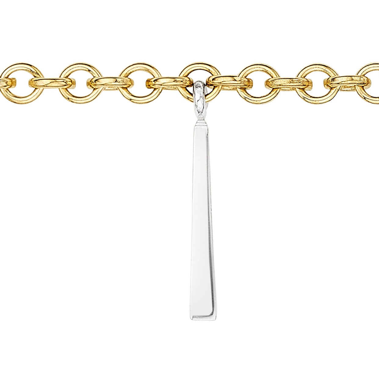 The America250 Ruby, Pearl, Sapphire, and Diamond Charm Bracelet in yellow gold features colorful gemstone charms and sparkling diamonds against a white background.
