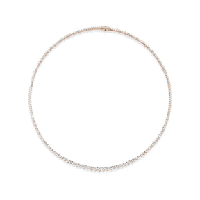 Small Graduated Round Diamond Tennis Necklace