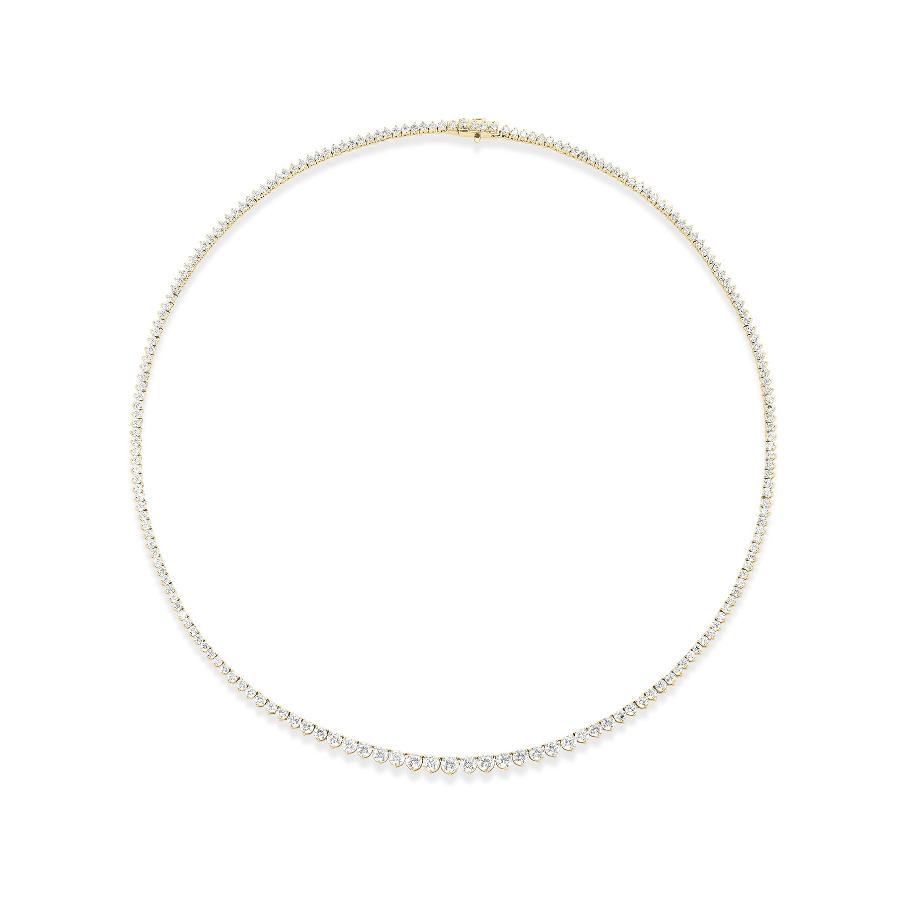 Small Graduated Round Diamond Tennis Necklace