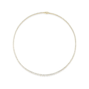 Small Graduated Round Diamond Tennis Necklace