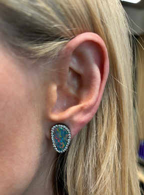 Opal Pavé Studs