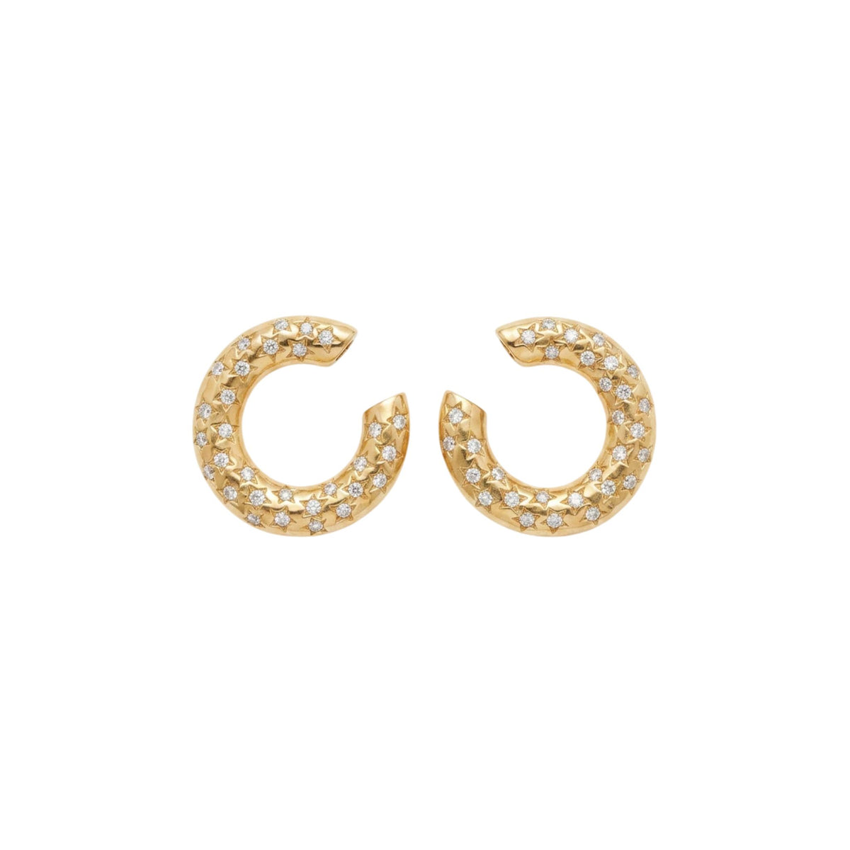 Pair of Gold and Diamond Earclips