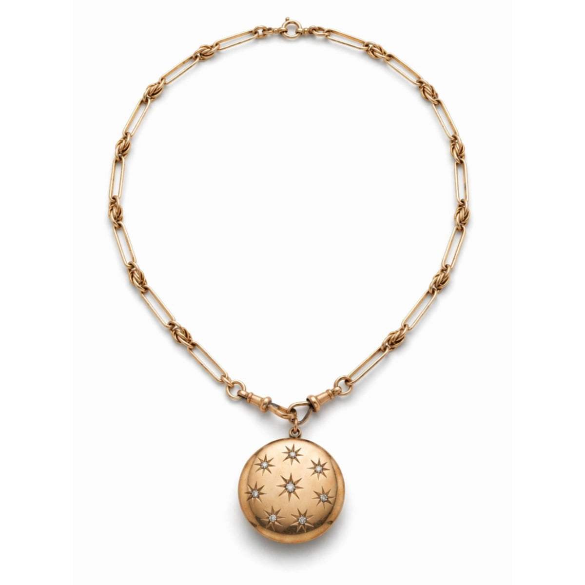 Antique Gold Watch Chain and Victorian Locket
