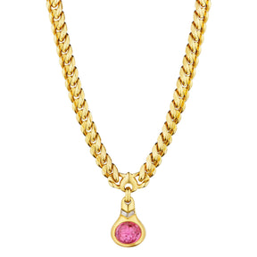 Bulgari Gold, Pink Tourmaline and Diamond Necklace