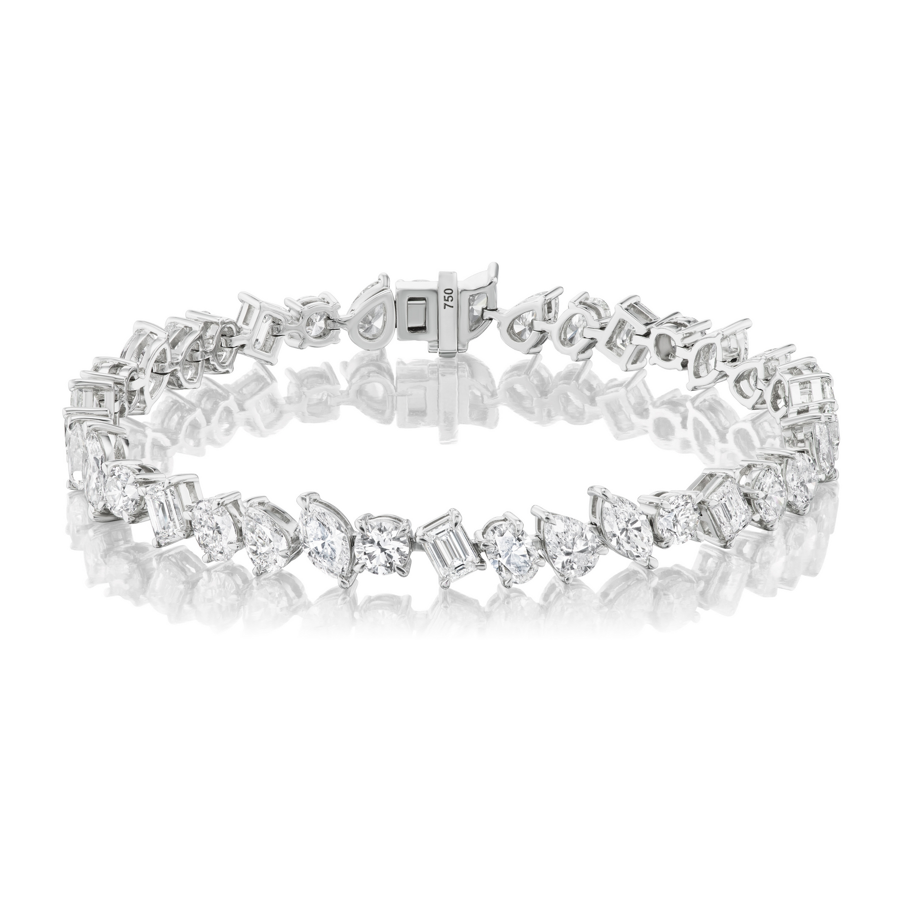 Mixed Shape Diamond Tennis Bracelet