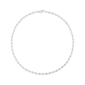 Bezel Set Pear Shape Diamond Garland Necklace