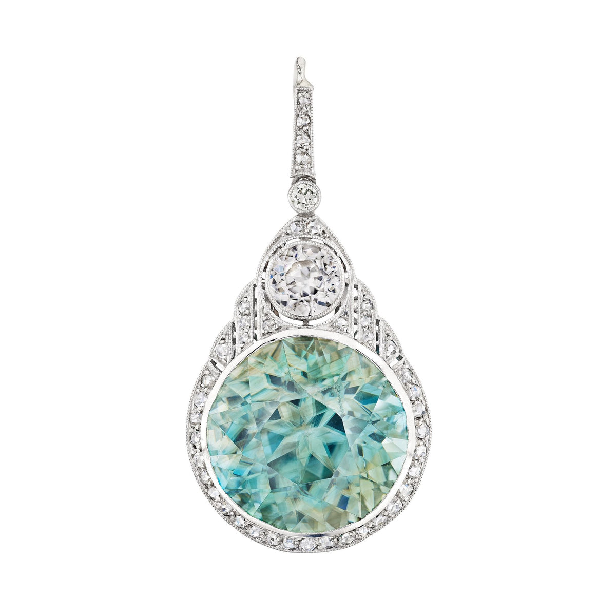 Zircon and Diamond Pendant