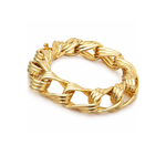 The Van Cleef & Arpels Reeded Gold Link Bracelet features an intricate braided design in 18K gold, showcasing textured reeded links for elegant appeal. Photographed on a white background.