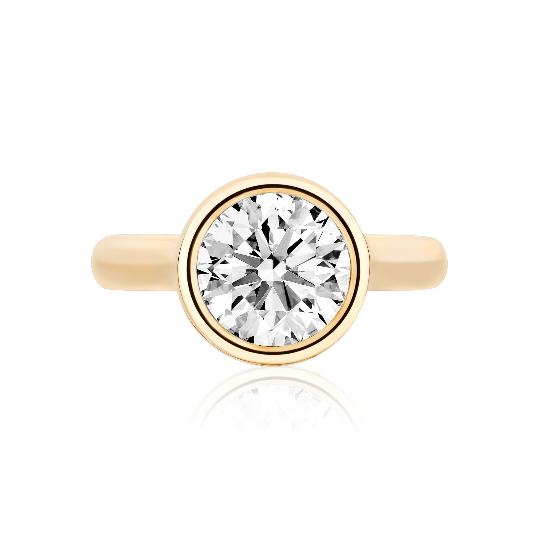 Bezel Set Round Diamond Engagement Ring