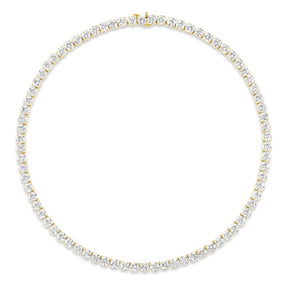 Large Round Diamond Tennis Necklace