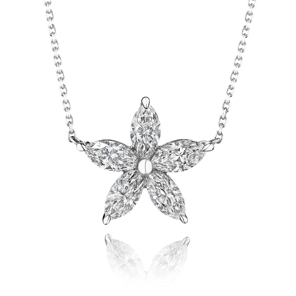Marquise Diamond Petal Pendant
