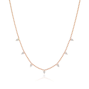 Pear Diamond Spike Necklace
