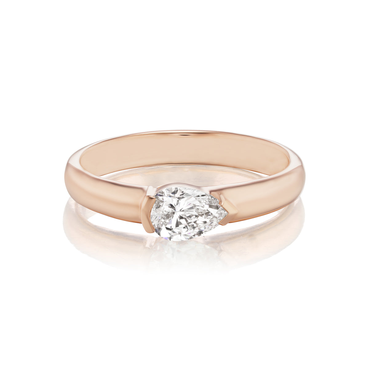 Pear Diamond Stackable Band