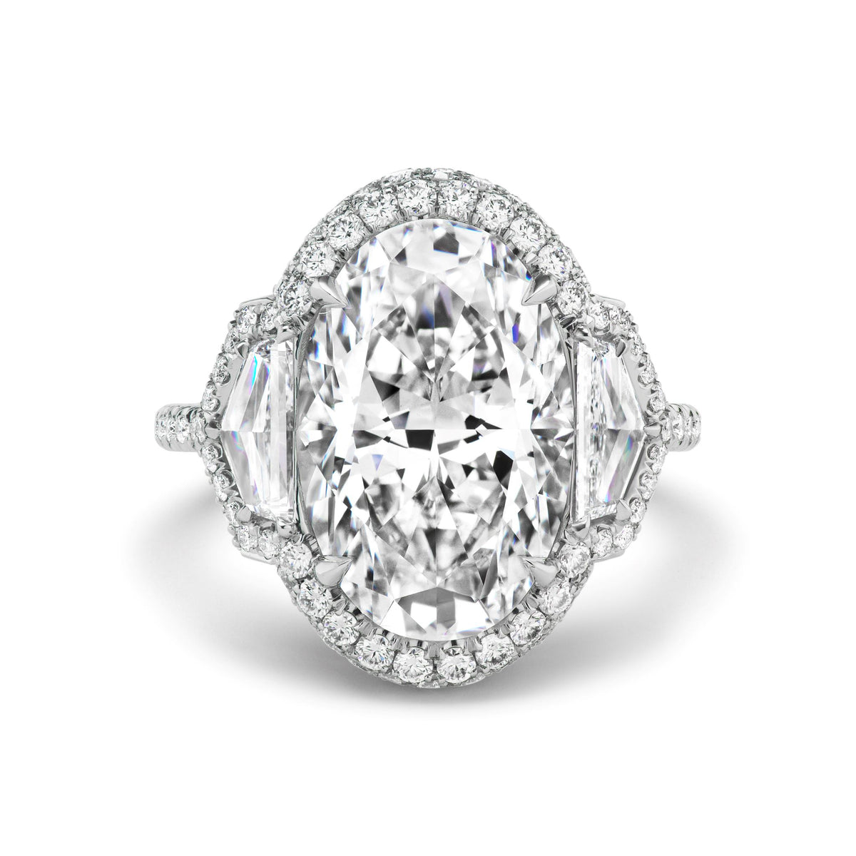 East West Bella (4.7ct) Oval Moissanite Engagement Ring – TOVAA